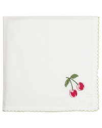 Салфетка Cherry red w/embroidery 